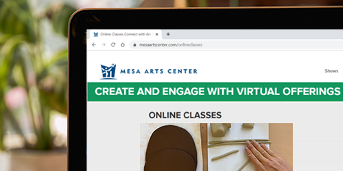 Online class platform on laptop